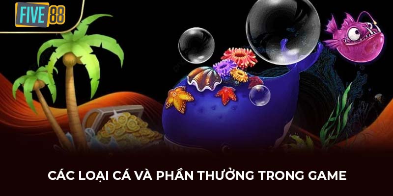 Các loại cá và phần thưởng trong game